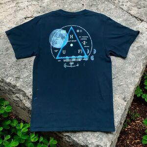 HUF Vintage Y2K Estereo Mathematics Graphic T-Shirt Black Men's Size Small